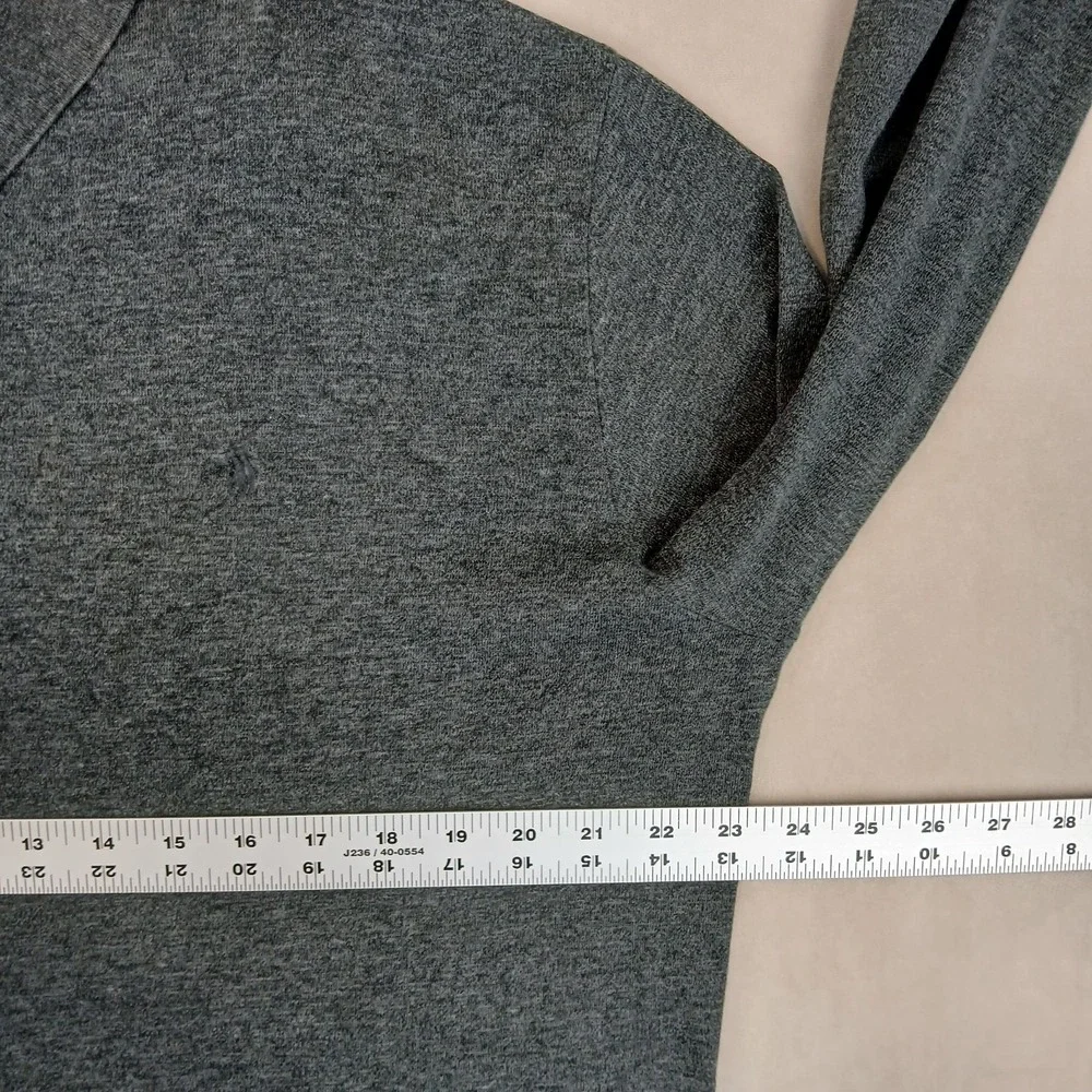 VTG Polo Ralph Lauren Large‎ Mens Polo Sweater Gray FLAWS 23x28